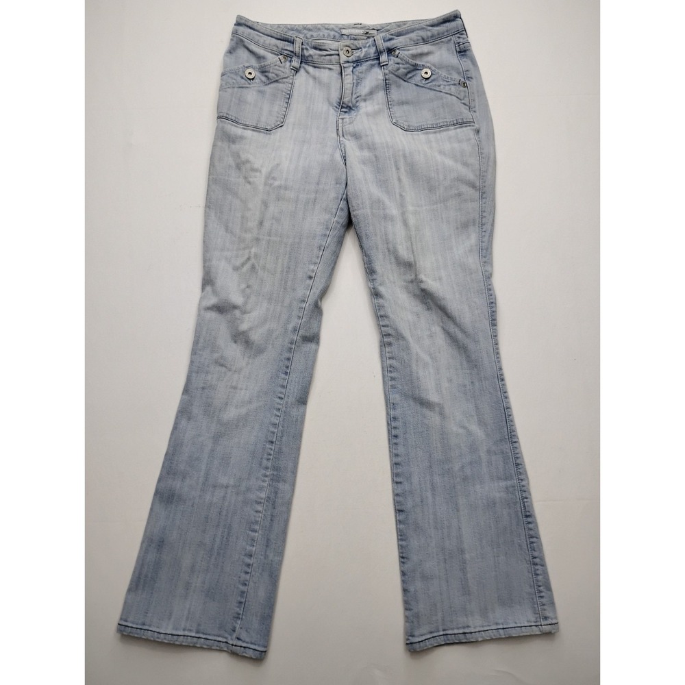 Chico's Platinum Jeans Size 1 Regular Light Wash Bootcut Stretch vintage 34x31